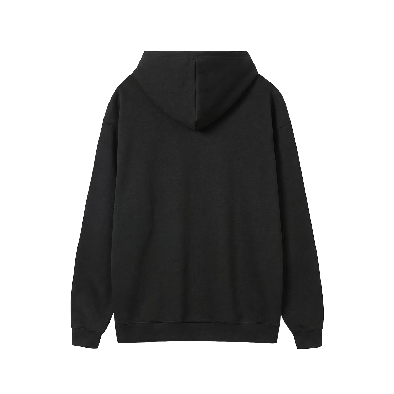 UBX Classic Pullover Hoodie Black — back view flat lay