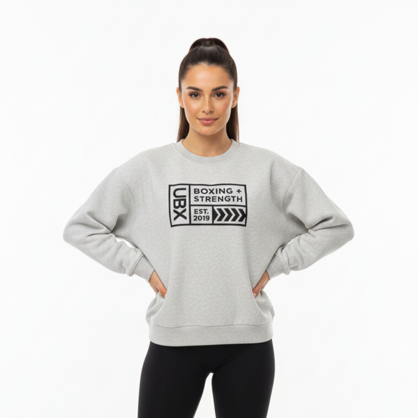 UBX Baseline Crewneck Sweater - Dark Print