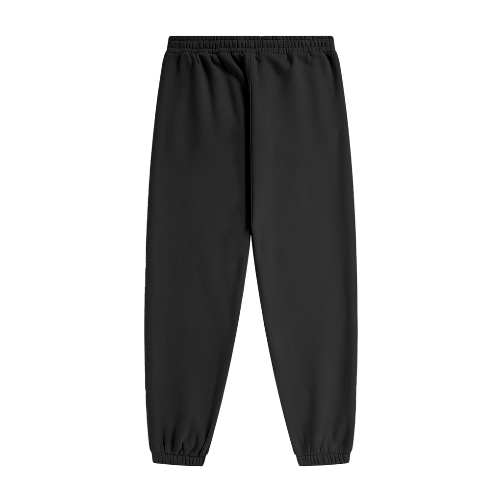 UBX Baseline Fleece Joggers Dark Print Black — back view flat lay