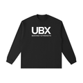 UBX Classic Crewneck Sweater Black — front view flat lay large UBX Boxing+Strength print