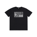 UBX Baseline Cotton T-Shirt Light Print Classic Black — front view flat lay