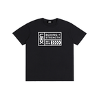 UBX Baseline Cotton T-Shirt Light Print Classic Black — front view flat lay