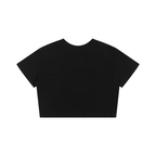 UBX Baseline Baby Tee Light Print Black — back view flat lay
