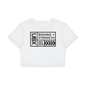 UBX Baseline Crop Top Light Print Black Beauty — front view flat lay