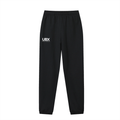 UBX Classic Joggers Black — front view flat lay UBX text on left thigh