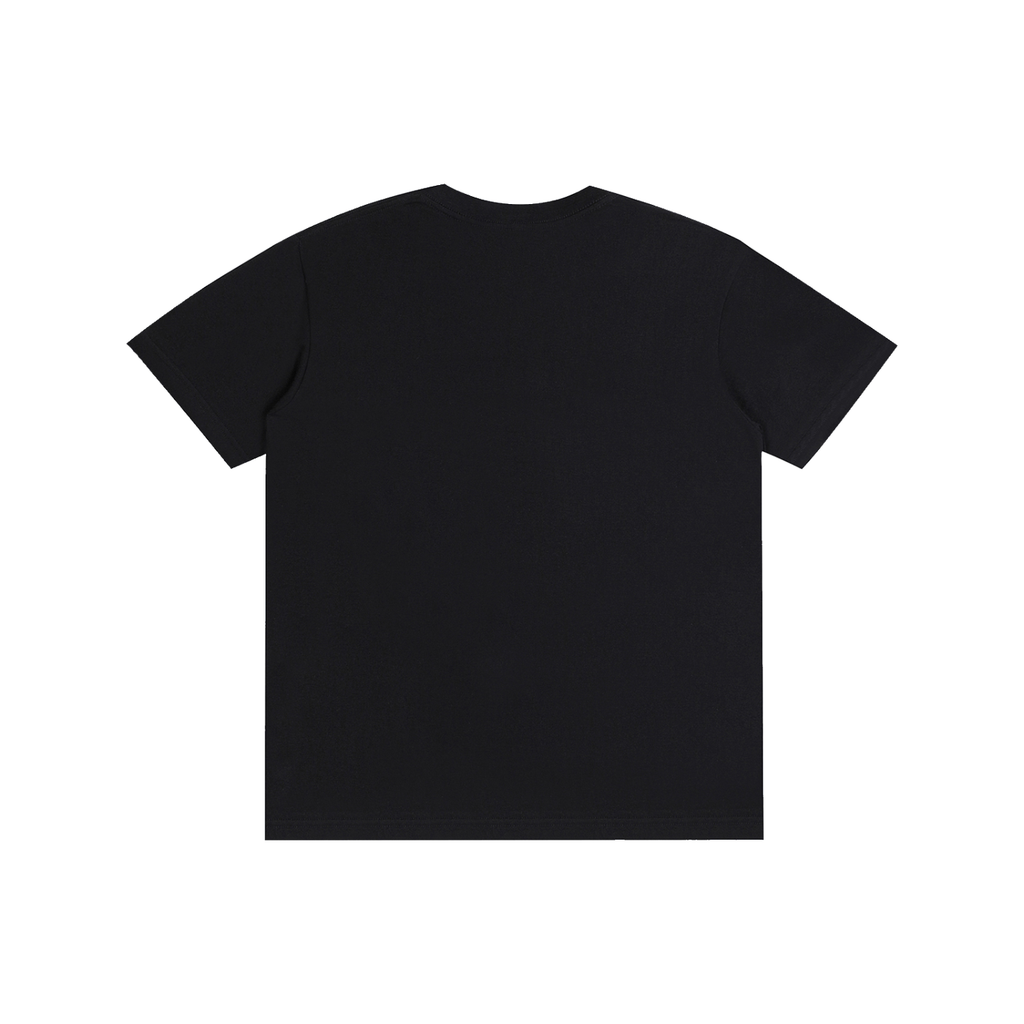 UBX Classic Cotton T-Shirt Classic Black — back view flat lay