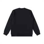 UBX Baseline Crewneck Sweater Light Print Black — back view flat lay