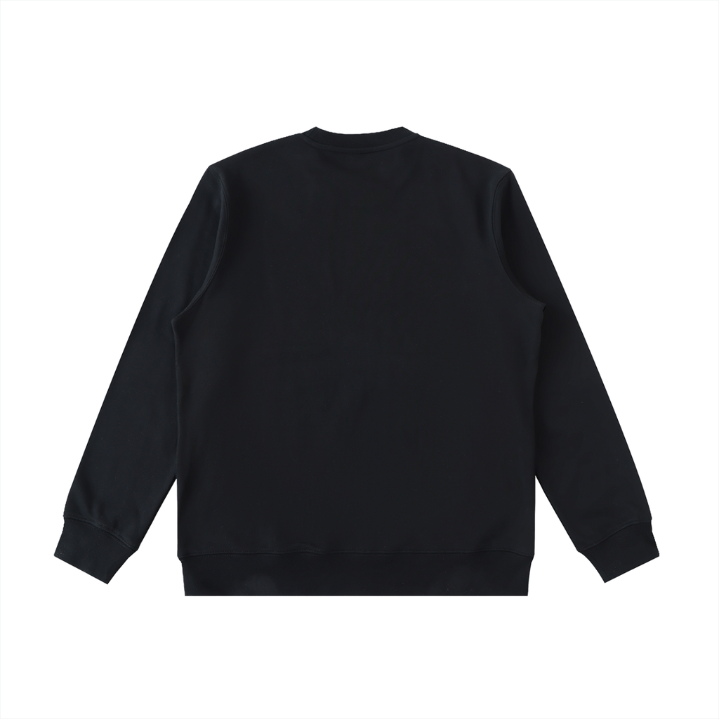 UBX Classic Crewneck Sweater Black — back view flat lay